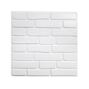 Ver imagem 2 de Kit 15 Placas Revestimento de Parede PVC 3d Alto Relevo Tijolinho Branco