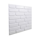 Ver imagem 3 de Kit 15 Placas Revestimento de Parede PVC 3d Alto Relevo Tijolinho Branco