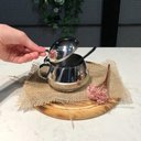 Ver imagem 2 de Açucareiro de Mesa Todo de Inox 250g Acompanha Colher Lyr Porta Açucar Servir Chá Café Casa