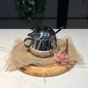 Ver imagem 4 de Açucareiro de Mesa Todo de Inox 250g Acompanha Colher Lyr Porta Açucar Servir Chá Café Casa