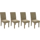 Ver imagem 1 de Cadeira de Cozinha 2cad131fr Kit 4 Un Freijó Suede Deluxe Bege