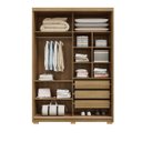 Ver imagem 3 de Guarda Roupa Inter - 2 Portas Correr 3 Gavetas - com Espelho - 100 Mdf - Vl:nature