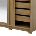 Ver imagem 5 de Guarda Roupa Inter - 2 Portas Correr 3 Gavetas - com Espelho - 100 Mdf - Vl:nature