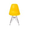 Cadeira Eiffel Eames Base Cromada Cor Amarela - 3