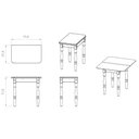 Ver imagem 3 de Mesa de Jantar Dobrável CR50112 4 Lugares Retangular 79,8cm Branco Multimóveis
