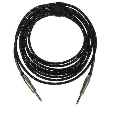 Cabo de Guitarra Tecido Preto/rosa Mesclado P10xp10 3 Metros Cabos Immediate Guitarra P10
