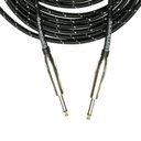 Ver imagem 2 de Cabo de Guitarra Tecido Preto/rosa Mesclado P10xp10 3 Metros Cabos Immediate Guitarra P10