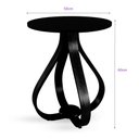 Ver imagem 2 de Mesa Lateral De Canto Pés Cebola 60x50cm Espelhada Preto