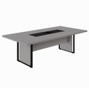 Ver imagem 1 de Mesa Reunião 240cm Escritório para 4 Pessoas com Caixa de Tomadas Corporate Cinza/Sagrado/Preto