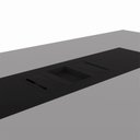Ver imagem 6 de Mesa Reunião 240cm Escritório para 4 Pessoas com Caixa de Tomadas Corporate Cinza/Sagrado/Preto
