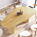 Ver imagem 3 de Mesa de Jantar Orgânica Breeze 2,40 X 1,20m 9 Lugares Lâmina Natural de Madeira Damasco