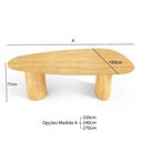 Ver imagem 7 de Mesa de Jantar Orgânica Breeze 2,40 X 1,20m 9 Lugares Lâmina Natural de Madeira Damasco