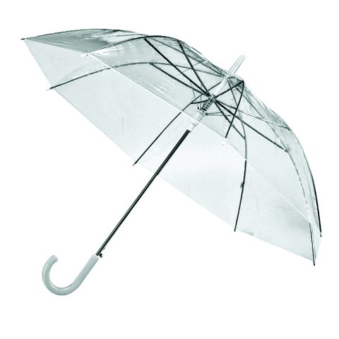 Guarda Chuva Sombrinha Longa Auto Cristal Transparente 57cm
