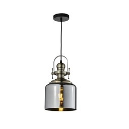 Pendente Luminaria Lustre Linha Aisha Smoky Fumê E27 SL-5832 - 1