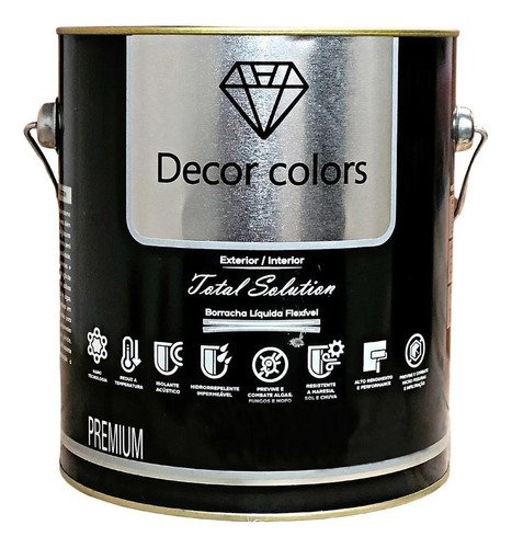 Tinta Borracha Líquida Vedação Decor Colors 3.6 Litros Cor Zeus - 5