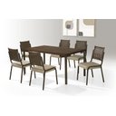 Ver imagem 1 de Conjunto mesa Inovare 1,60X0,90 MDP-6 Cad.Rainha Junco Tampo Tinto Trendi - Tubo Chocolate