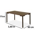 Ver imagem 2 de Conjunto mesa Inovare 1,60X0,90 MDP-6 Cad.Rainha Junco Tampo Tinto Trendi - Tubo Chocolate