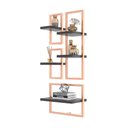 Ver imagem 2 de Conjunto 5 Prateleiras Industrial Preto/cobre - Pleno