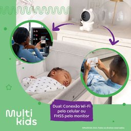 Babá Eletrônica Peek-a-boo Dual Monitor e App Multikids - Bb491 Bb491 - 2