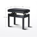 Ver imagem 3 de Banqueta Preta,banco de Piano,teclado C/ajuste Altura,lisa