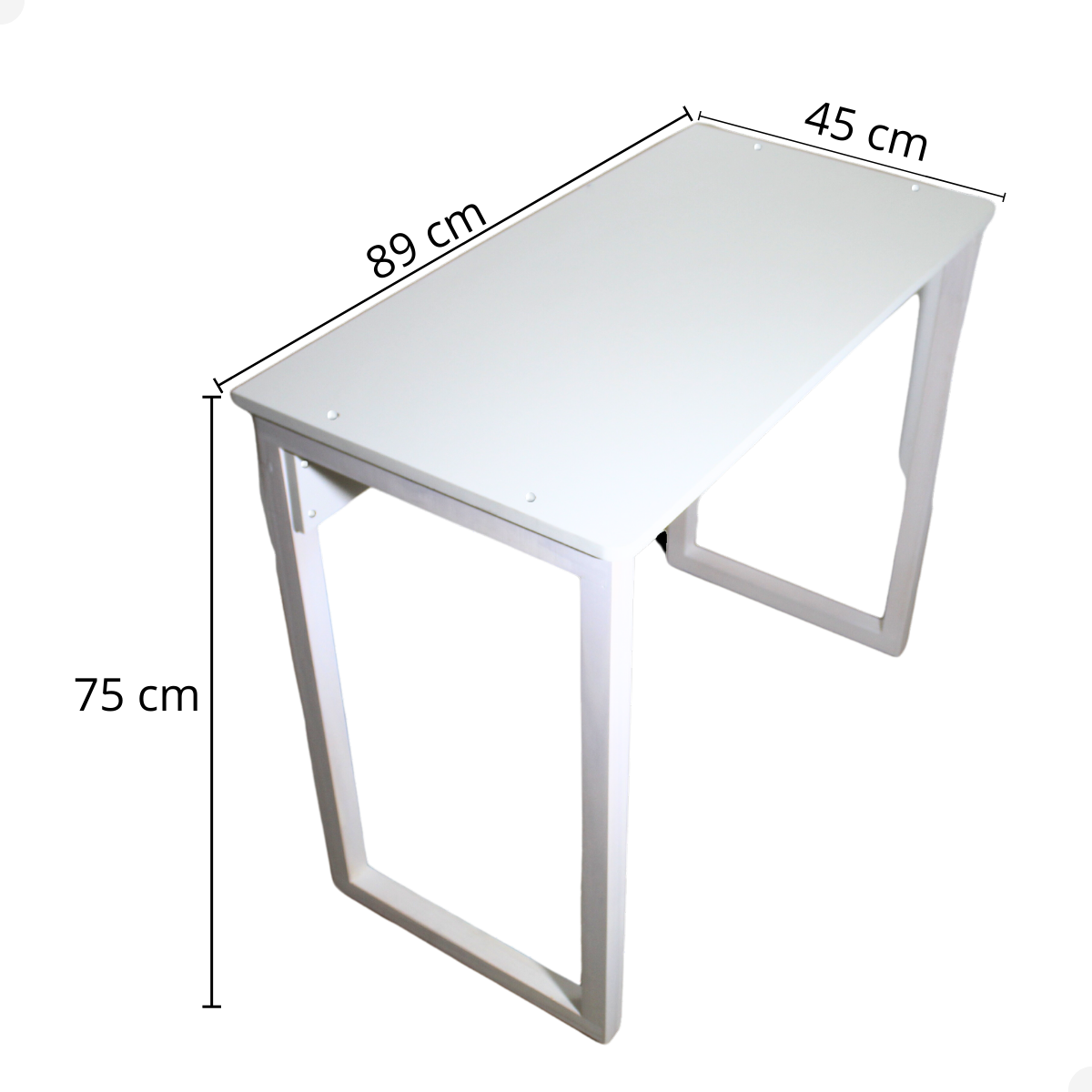 Mesa de Escritorio Escrivaninha Mdf Pés de Madeira 89cm Reforçada - 4