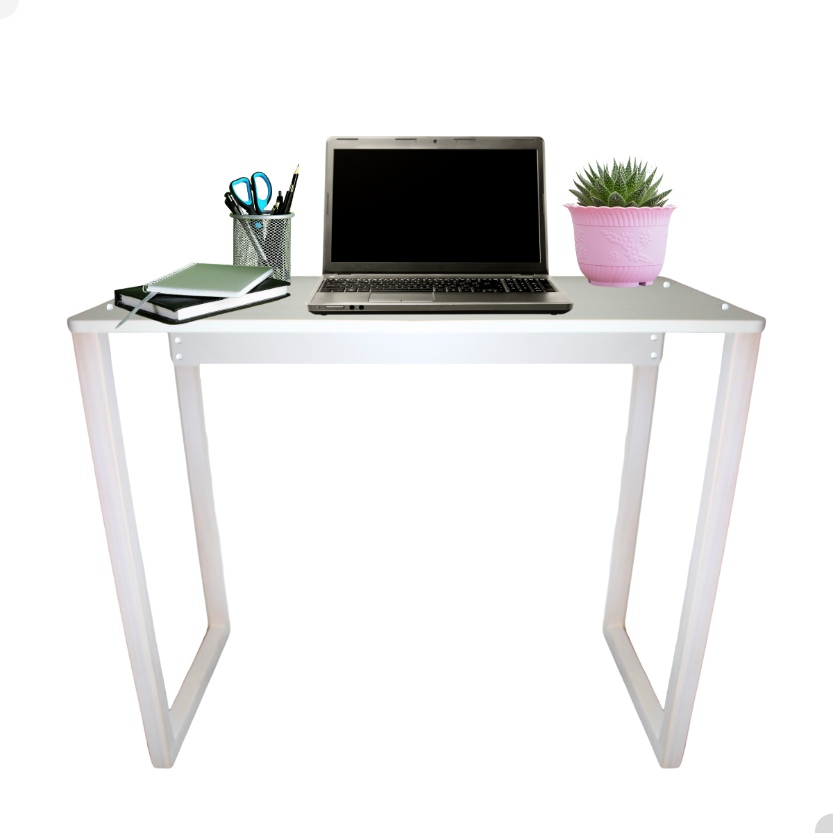 Mesa de Escritorio Escrivaninha Mdf Pés de Madeira 89cm Reforçada