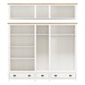 Guarda-roupa Topázio Bipartido 10 Portas 3 Gavetas Madeira Pinus Branco/freijó - Finestra - 3