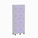 Ver imagem 1 de Roupeiro Aço Linha Light 8 Portas - GR302-8 Cinza-Lilas