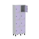 Ver imagem 5 de Roupeiro Aço Linha Light 8 Portas - GR302-8 Cinza-Lilas