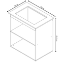 Ver imagem 4 de Balcão para Cooktop 4 Bocas Lara com 2 Nicho para Forno e Microondas - Savana