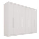 Ver imagem 3 de Guarda-roupa Casal Pinheiro 8 Portas 4 Gavetas Branco - Pnr Móveis