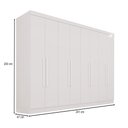 Ver imagem 4 de Guarda-roupa Casal Pinheiro 8 Portas 4 Gavetas Branco - Pnr Móveis