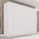 Ver imagem 1 de Guarda-roupa Casal Pinheiro 8 Portas 4 Gavetas Branco - Pnr Móveis