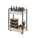 Ver imagem 1 de Carrinho Gourmet Auxiliar para Cozinha 2 Prateleiras Noah Branco/preto M13 - D’Rossi