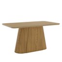 Ver imagem 2 de Mesa de Jantar Olivia Ambiente 160 Cm Canto Arredondado com Vidro Nature – Henn
