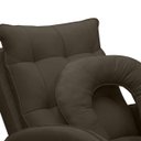 Ver imagem 7 de Kit Poltrona de Amamentação Base Giratória Balanço e Puff Angra Veludo - Sofa Store:Veludo Marrom