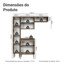 Ver imagem 5 de Armário de Cozinha Compacta 156 Cm Emilly Madesa 01