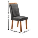 Ver imagem 3 de Mesa de Jantar Carolina 180cm Tampo MDF Vidro Canto Copo com 6 Cadeiras Lorena