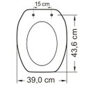Ver imagem 3 de Assento em Polipropileno Soft Close para Louça Thema Tupan Preto