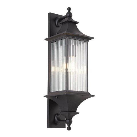 Arandela Colonial Villano 80049 com Soquete E27 Preto Nordecor Iluminação 72cm