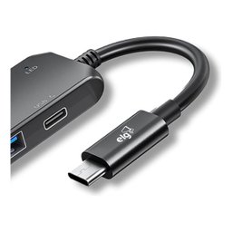 Hub41c - Adaptador Preto Hub Usb 4 em 1 Tipo-c 3.0 - Elg - 2