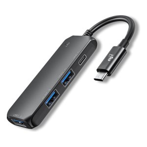 Hub41c - Adaptador Preto Hub Usb 4 em 1 Tipo-c 3.0 - Elg