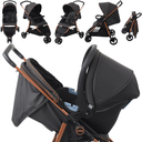 Ver imagem 3 de Carrinho de Bebe com Bebe Conforto Burigotto Cr3 Gray Cobre