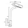 Torneira de Cozinha Gourmet Monocomando Tripla Função Luxo com Ducha Spray Misturador Casa Bancada P - 10