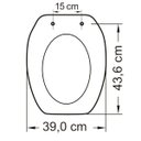 Ver imagem 3 de Assento em Polipropileno Soft Close para Louça Thema Tupan Bege