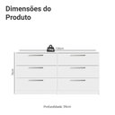 Ver imagem 6 de Cômoda Infantil 6 Gavetas Branco 3435 Madesa Branco