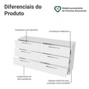 Ver imagem 5 de Cômoda Infantil 6 Gavetas Branco 3435 Madesa Branco