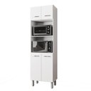 Ver imagem 2 de Armário de Cozinha Amora com 4 Portas 4 Prateleiras MDP 60cm Branco