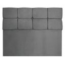 Ver imagem 3 de Cabeceira Queen 160cm Nina Suede Grafite Slk Decor Cabeceira Nina