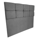 Ver imagem 5 de Cabeceira Queen 160cm Nina Suede Grafite Slk Decor Cabeceira Nina